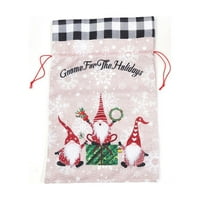 ; Velike božićne vrećice za višekratnu upotrebu omotane vezicama božićni poklon poklon vrećice za zabave