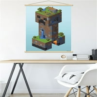 Minecraft - Zidni plakat Creeper Village s magnetskim okvirom, 22.375 34