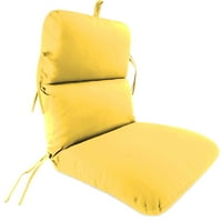 55 22 žuti čvrsti pravokutni jastuk za vanjsku stolicu s vezicama i petljom za vješalicu
