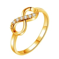 Prsten od rhinestona u obliku a za žene, zaručnički prstenovi za nju, dijamantni prstenovi od cirkona, zaručnički prsten za jednostavne