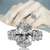 Dengmore prsten prekrasan super veliki cirkon temperament briljantan ženski prsten veličina 5-11
