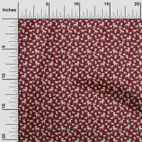 Jednobojna pamučna svilena bordo tkanina materijal za dječju haljinu životinja Tkanina s otiskom širine dvorišta
