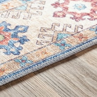 Tradicionalni tepih s medaljonom umjetničkih tkalaca, plava
