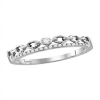 Ženski Okrugli dijamantni prsten od 10 karata od bijelog zlata