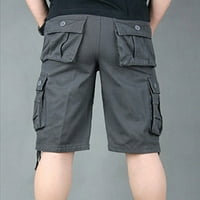 Sportske kratke hlače za muškarce Muška radna odjeća uklopljene kratke hlače s više džepova s patentnim zatvaračem ravne hlače s