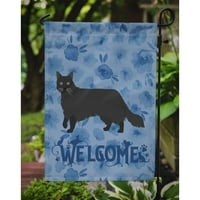 4847 crna mačka Chantilla Tiffani Zastava dobrodošlice veličina vrta, mala, višebojna