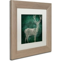 Zaštitni znak likovna umjetnost Smaragdni jeleni platno umjetnost u boji pekara bijela mat, breza