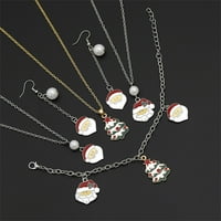 Božić ogrlica narukvica naušnice Set lijepih božićnih ukrasa Božićni poklon Pribor za zabave za žene djevojke