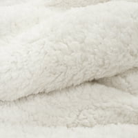 Sweet Home Collection Sherpa Comforter Set Full -Queen - patlidžan