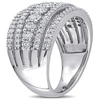 Carat T.W. Dijamantni 10KT bijelo zlato višestruki obljetnički prsten