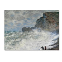 Zaštitni znak likovna umjetnost 'grubo vrijeme na Etretat' platno umjetnost Monet