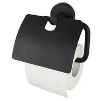 Kosmos držač valjaka toaletnog papira s pokrivačem crni