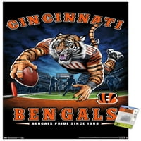 Cincinnati Bengals - plakat zida krajnje zone, 22.375 34