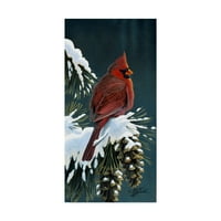 Zaštitni znak likovna umjetnost 'zimski kardinal' platno umjetnost Wilhelma Goebela