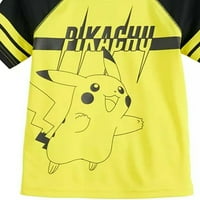 Majica Na otvorenom Pokemon Pikachu za dječake žuta i Crna majica