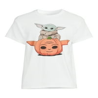 Zvjezdani ratovi Baby Yoda Muški i veliki muškarci Grogu Bumpkin Halloween Graphic Tee, Veličine S-3XL, Halloween majice