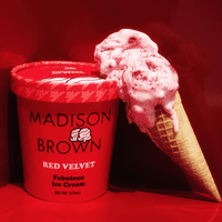 Madison smeđa crvena baršunasta sladoled pinta, pinta, grof
