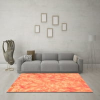 Moderni tepisi za sobe okruglog oblika u apstraktnoj narančastoj boji, 4' okrugli