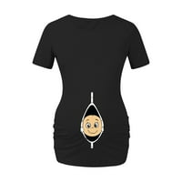 Odjeća za trudnice majice s kratkim rukavima za trudnice rasprodaja Ženska haljina za trudnice s printom Plus size majica za trudnice