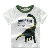 majica kratkih rukava za malu djecu, dječja odjeća, majica za malu djecu, vrhovi dinosaura, kamuflažna majica s okruglim vratom za