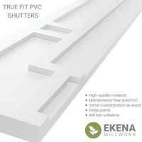 Ekena Millwork 12 W 28 H True Fit Pvc Hastings Fiksni nosači, vatra crvena