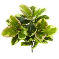 Gotovo prirodna zelena umjetna biljka s gumenim lišćem promjera 23 inča, set od 3