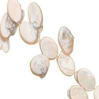 Kremasto bijeli Slatkovodni kultivirani biseri, prirodni ovalni, gradacija od 24 do 4 do 22 bisera