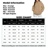 Ženska jesenska modna ležerna majica s okruglim vratom s dugim rukavima, široki pulover, majica s kapuljačom, vrhovi od 92 inča