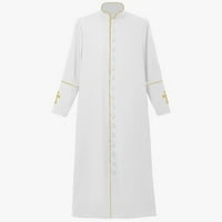 Muška haljina za svećenike haljina crkvenog službenika odjeća za pastora crne ili bijele boje