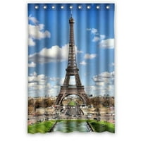Prekrasna fotografija Eiffelove zavjese za tuširanje od vodootporne poliesterske tkanine za kupaonicu