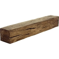 Ekena Millwork 8 H 10 D 72 W Hand Heuth Fau Wood Kamin Mantel, Premium star