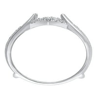 Carat T.W. Brilliance Fine Nakit Diamond Enhancer Ring u 10kt bijelom zlatu, veličina 8