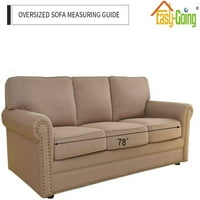 Udobna navlaka za sofu u donjem dijelu, neklizajuća navlaka za sofu, kauč velike veličine, svijetlo siva