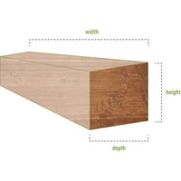 Ekena Millwork 6 H 8 d 60 W grubi Cedar Fau Wood Kamin Mantel, prirodna medena rosa