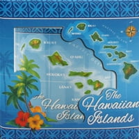 Otok s blagom šalica s otočnim blagom Karta Havajskih otoka