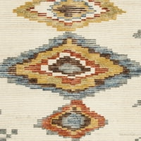 Tkani tepih s apstraktnim resama u boji Bjelokosti, više, 9 '12'
