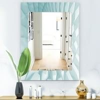 Dizajnersko zidno ogledalo, plavo