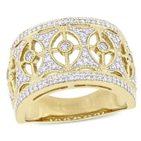 Carat T.W. Dijamantni 10kt žuto zlato Openwork Wide Filigree prsten