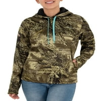 Realtree ženski pulover fit fleece Hoodie s kabelom za izvlačenje
