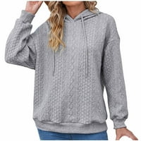 Na prodaju zimske Ženske dukserice ležerna majica s kapuljačom za žene labavi udobni pleteni pulover od žakarda s kapuljačom pulover