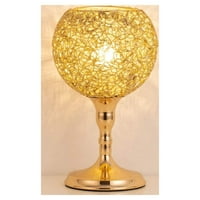 Noćna ormara Elegantna stolna svjetiljka s sfernom metalnom nijansom svjetiljke za ožičenje, zlato