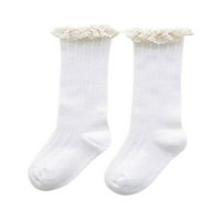 Čarape za malu djecu do sredine teleta jesenski slatki stil čipkasti ukrasi za djevojčice princezine čarape