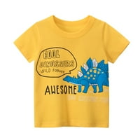 Majice s okruglim vratom i kratkim rukavima S uzorkom dinosaura za dječake u dječacima, odjeća za malu djecu od 1 godine