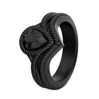 Crni silikonski prsten za žene, muški gumeni prsten, upareni prstenovi, silikonski prstenovi koji se međusobno podudaraju