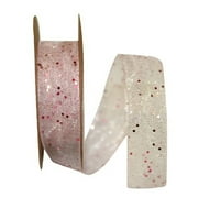 Papirna prozirna svjetlucava vrpca, dvorišta, ružičasta, prodaje se zasebno