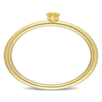 Carat T.G.W. Marquise izrezan žuti safir 10kt žuto zlato prsten pasijansa