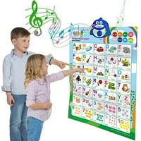 Obrazovne igračke za malu djecu 1-interaktivni abecedni plakat, ABC koji govori i 123 slova, pjesme i zvukovi glazbe-dvojezični španjolski