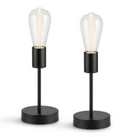 Metalne svjetiljke s baterijama s baterijom s značajkom Edison žarulje i timera