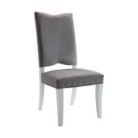 Vrhunski set bočnih stolica u sivoj tkanini i bijeloj boji