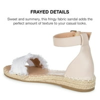 Kolekcija Journee Womens Tristeen Tru Comfort pjena Espadrille Sliver klinaste sandale